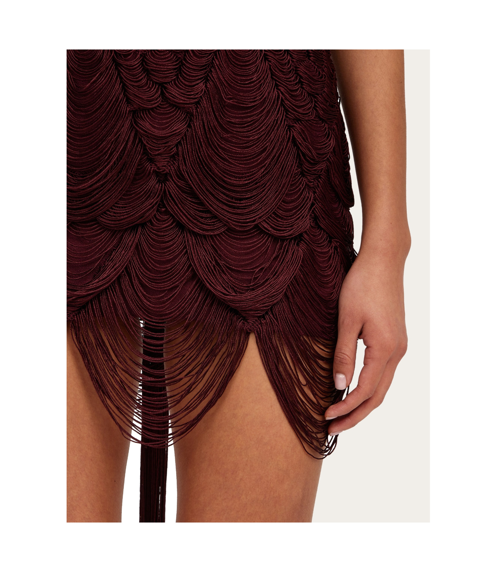 Shop Ferragamo Silk Rope Jacquard Dress In Brown