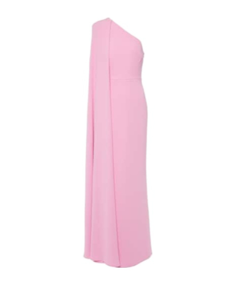 Rebecca Vallance Odetta One-shoulder Gown In Pink