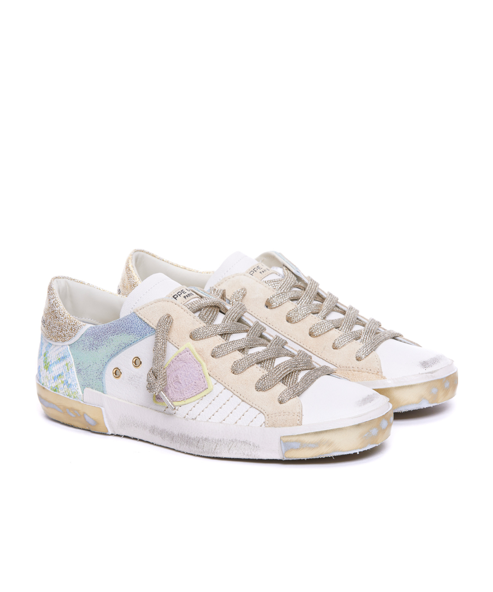 Philippe Model Lace-up Low-cut Casual Shoes In White