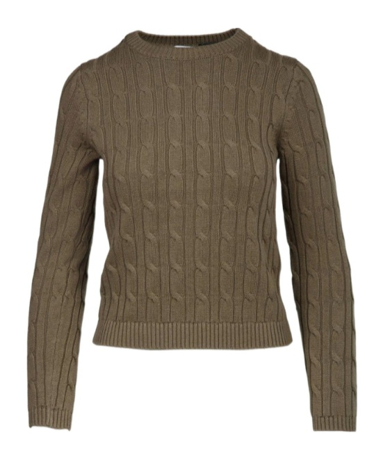 Marella Long-sleeved Crew Neck Sweater In Brown