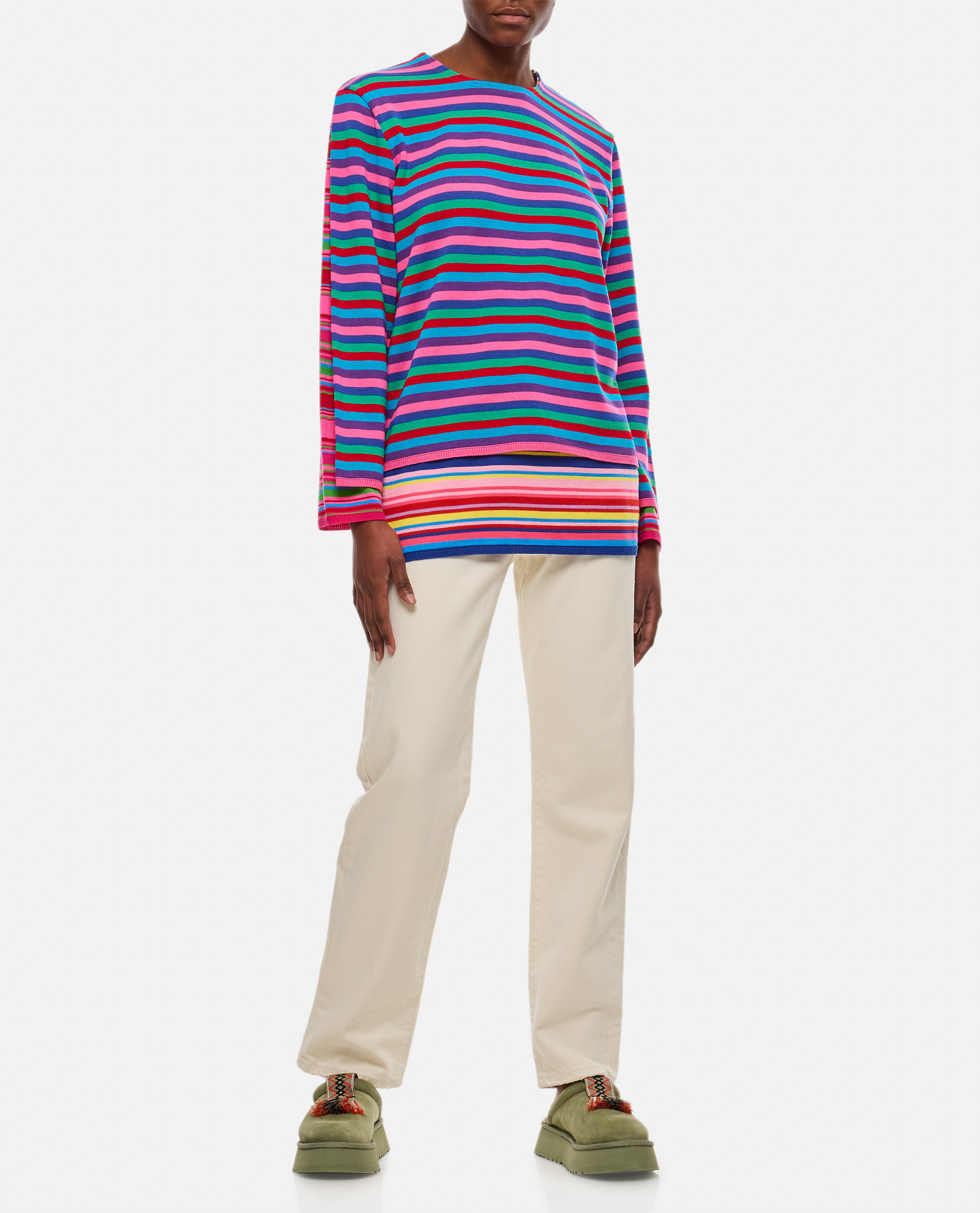 COMME DES GARÇONS COMME DES GARÇONS STRIPED CREWNECK JUMPER