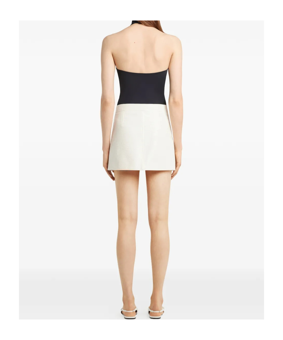 Courrèges A-line Mini Skirt In Neutral