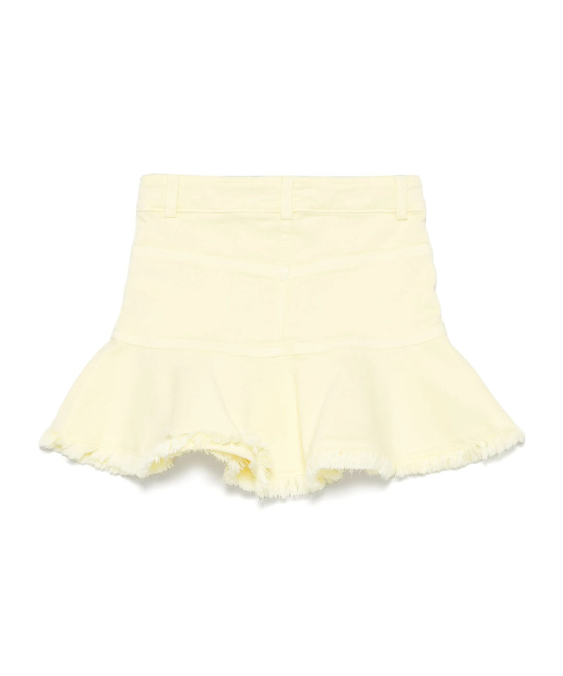 Fendi Ff-patch Skirt In White