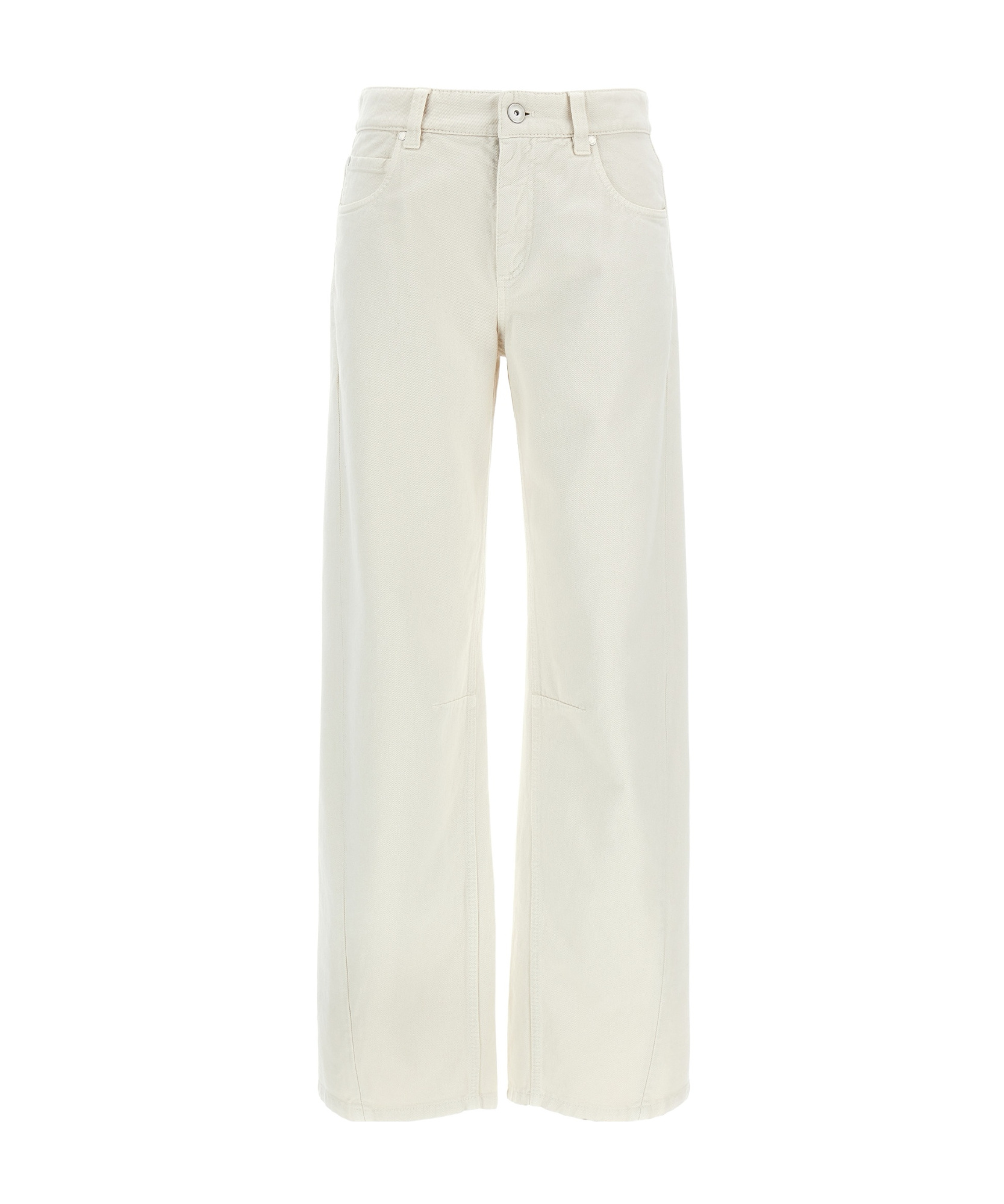Brunello Cucinelli White Contemporary Loose Jeans In White