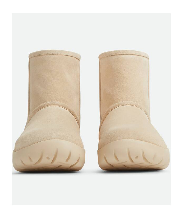 Bottega Veneta Snap Ankle Boot In Nude