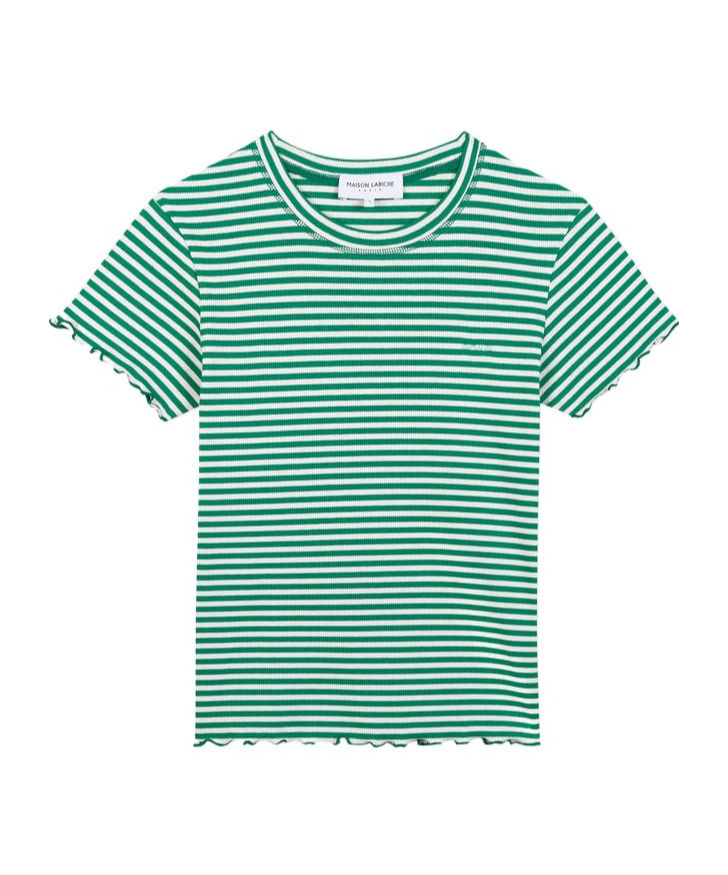 Maison Labiche Open-necked Black Shirt In Green