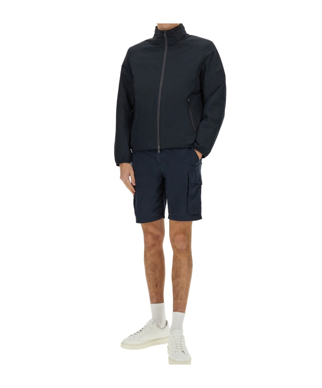 Woolrich Sailing Zipped Bomber Jacket In Blue