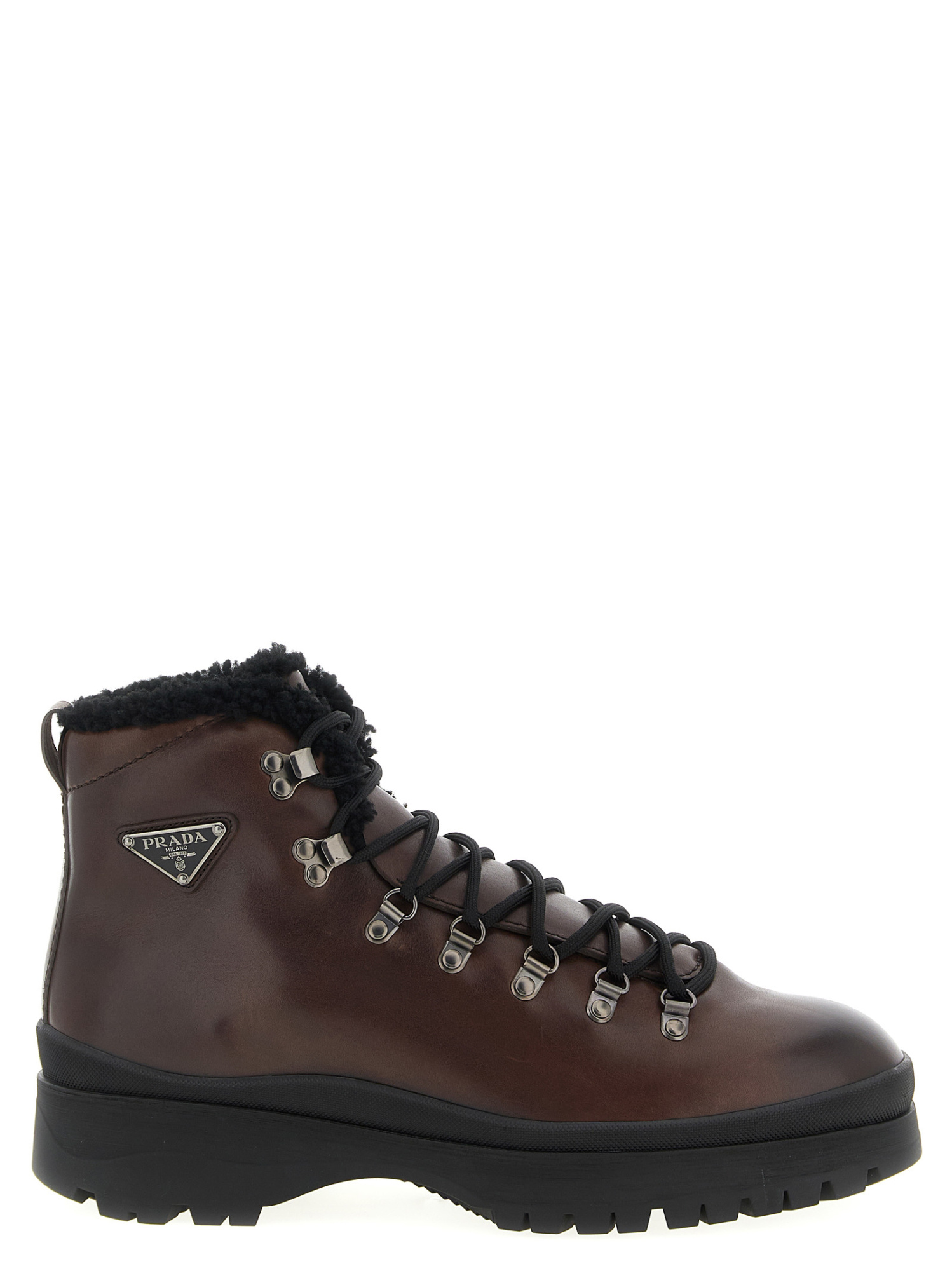 Prada 'brixxen' Ankle Boots In Brown