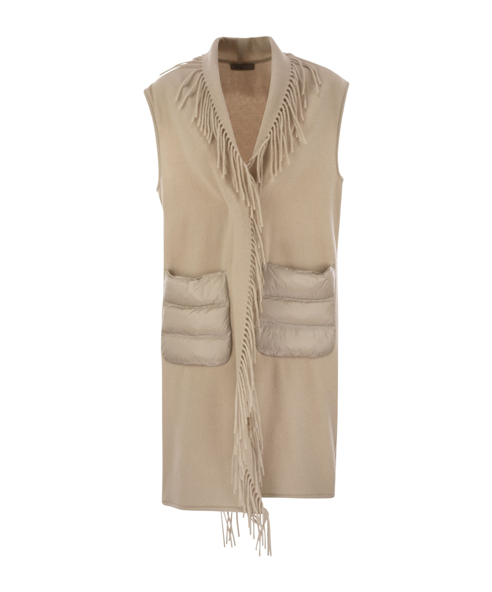 Herno Women Wool And Cashmere Sleeve Coat In Neutral