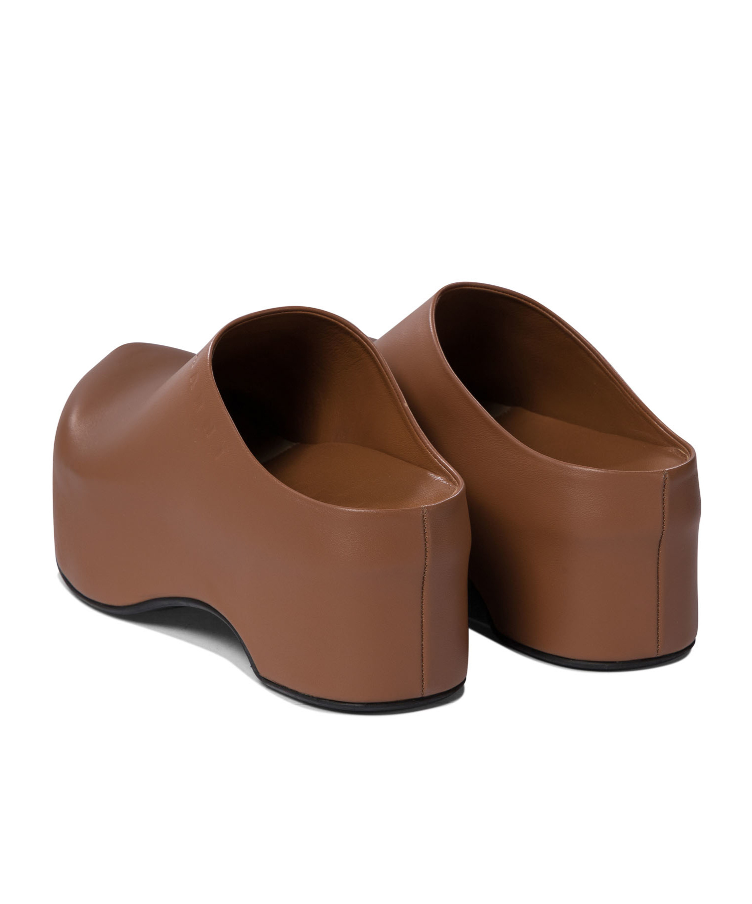 Marni Chunky Platform Sabot Clog In Brown