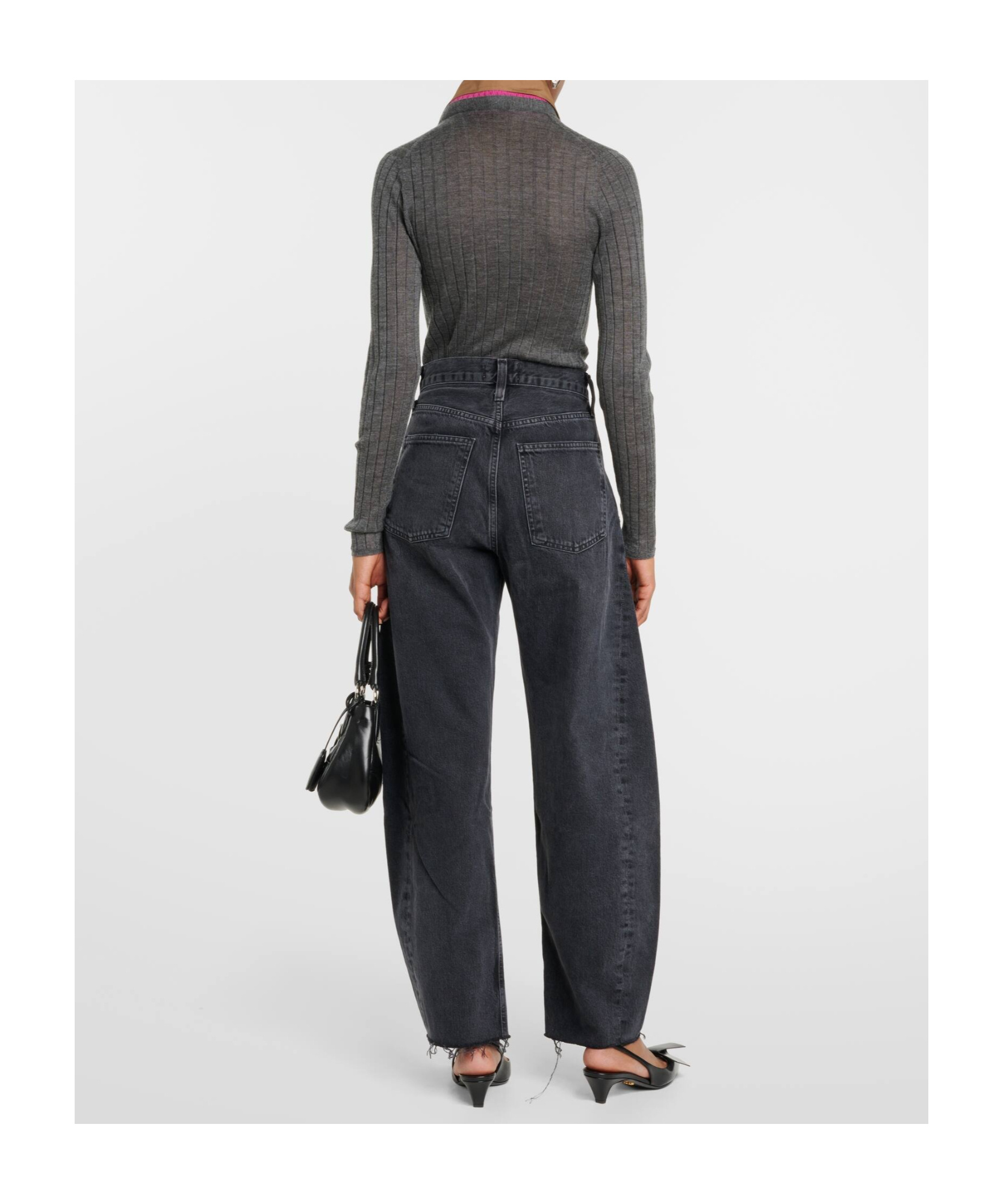 Agolde High-waisted Jeans In Black