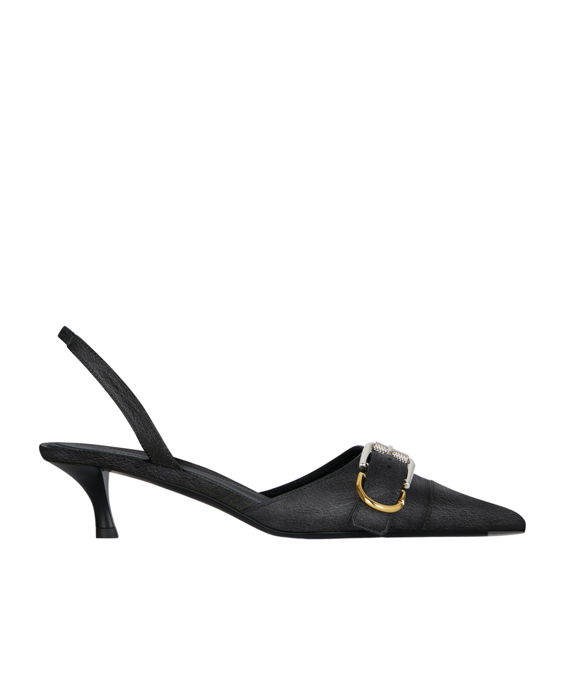 Shop Givenchy Voyou Slingbacks In Leather In Black
