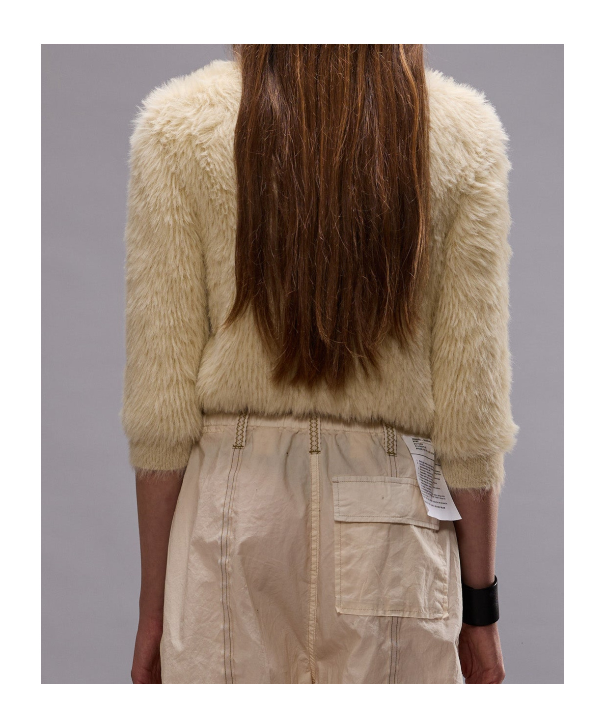 R13 Balloon Cardigan In Nude