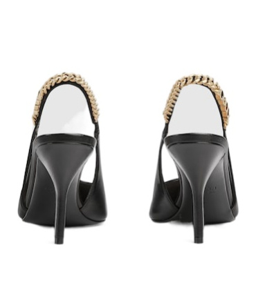 Shop Gucci Signoria Slingback Pump In Black