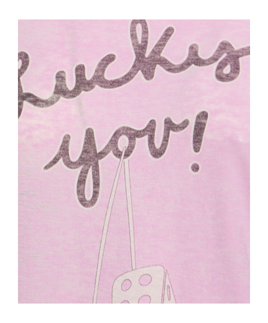 Re/done Printed Round-neck T-shirt In Pink