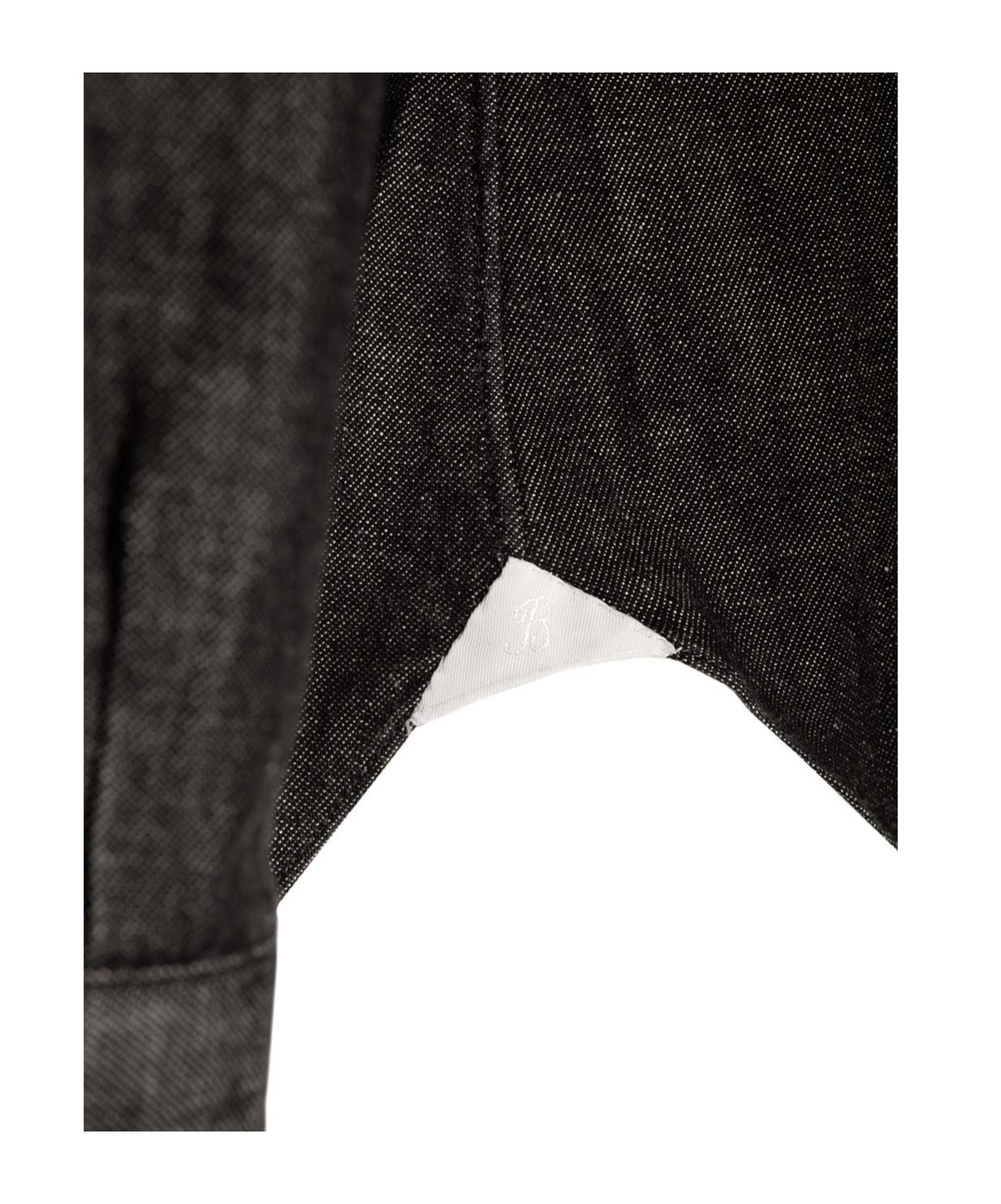 Barba Napoli Dandy Life Denim Shirt In Black