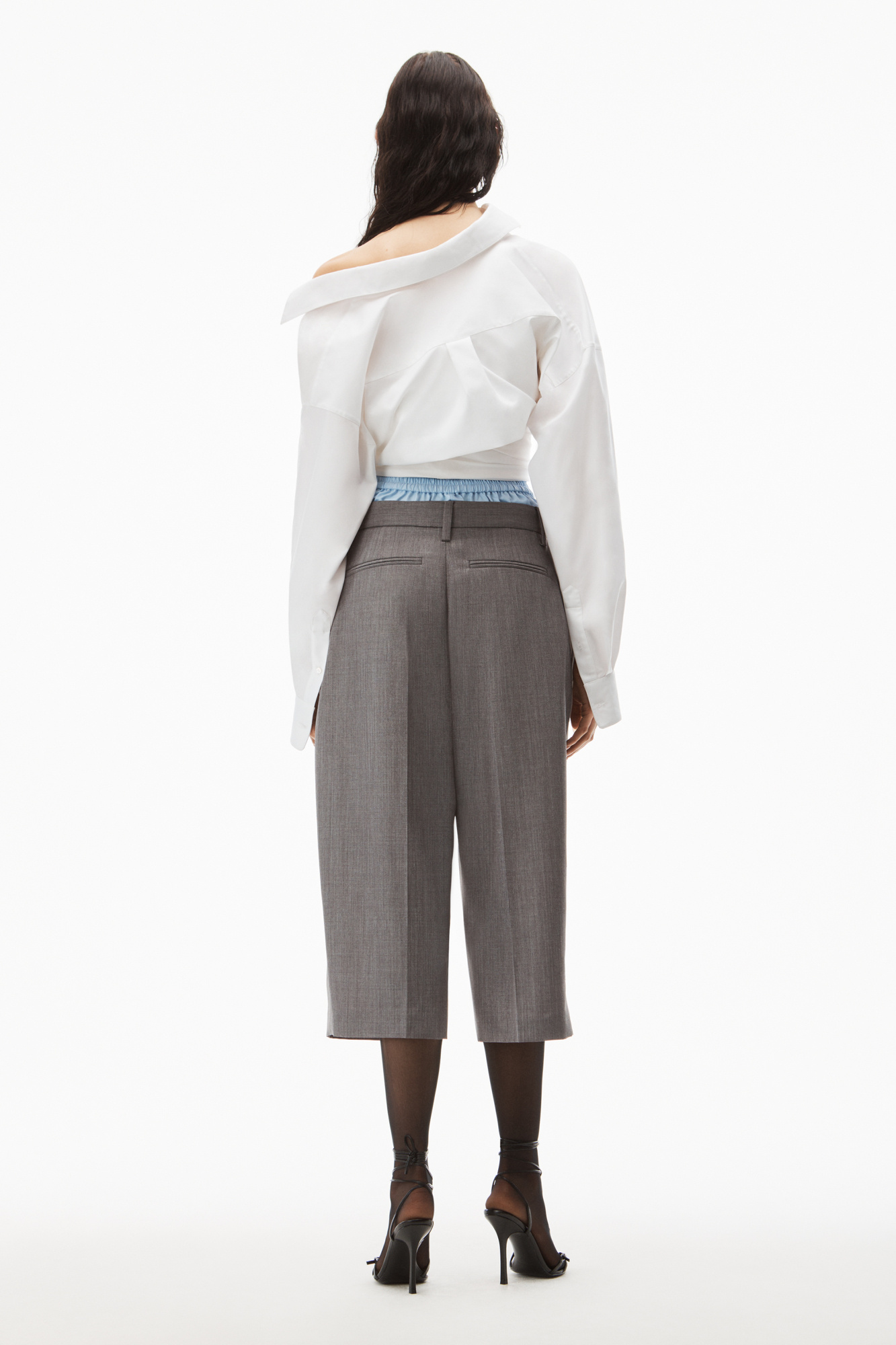 Alexander Wang Tailored Culottes In Gray