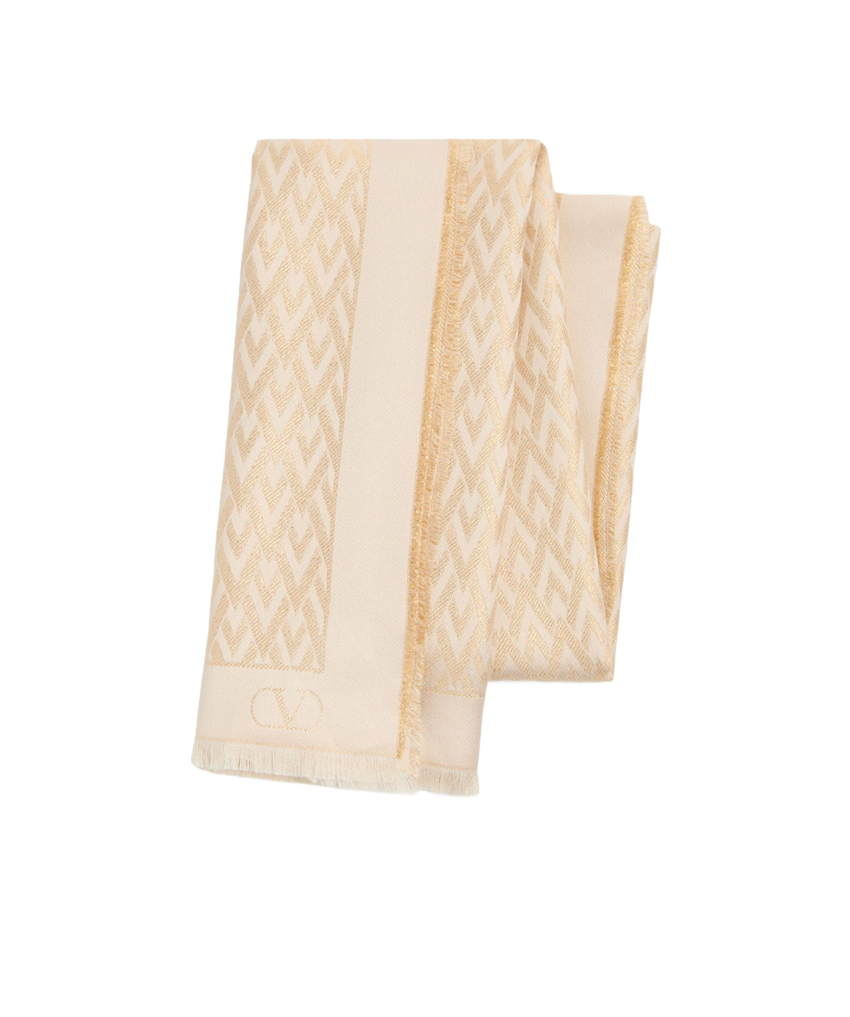 VALENTINO GARAVANI VALENTINO TOUTE LA V FRINGED STOLE