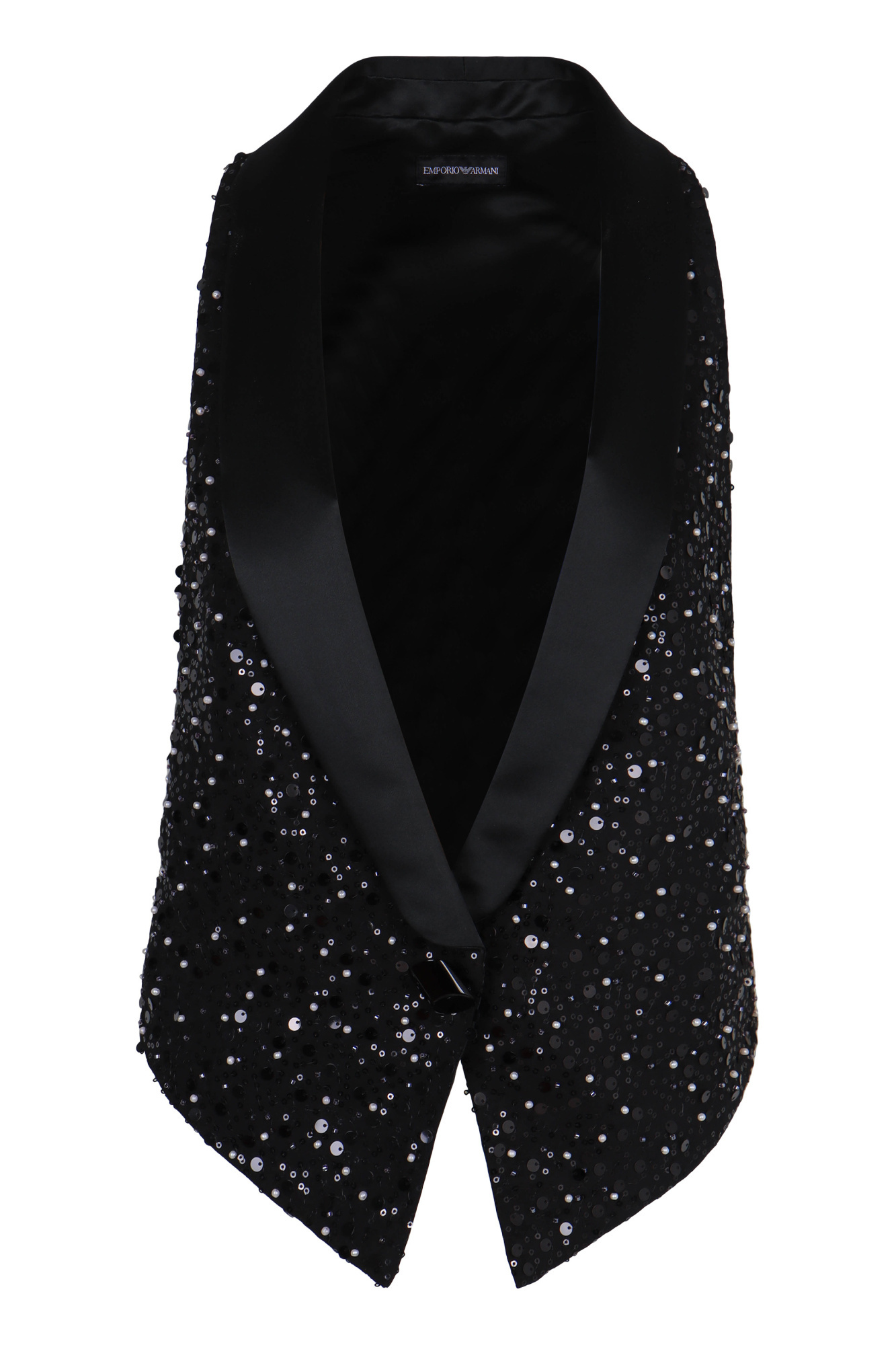 Emporio Armani Sleeveless Vest In Black