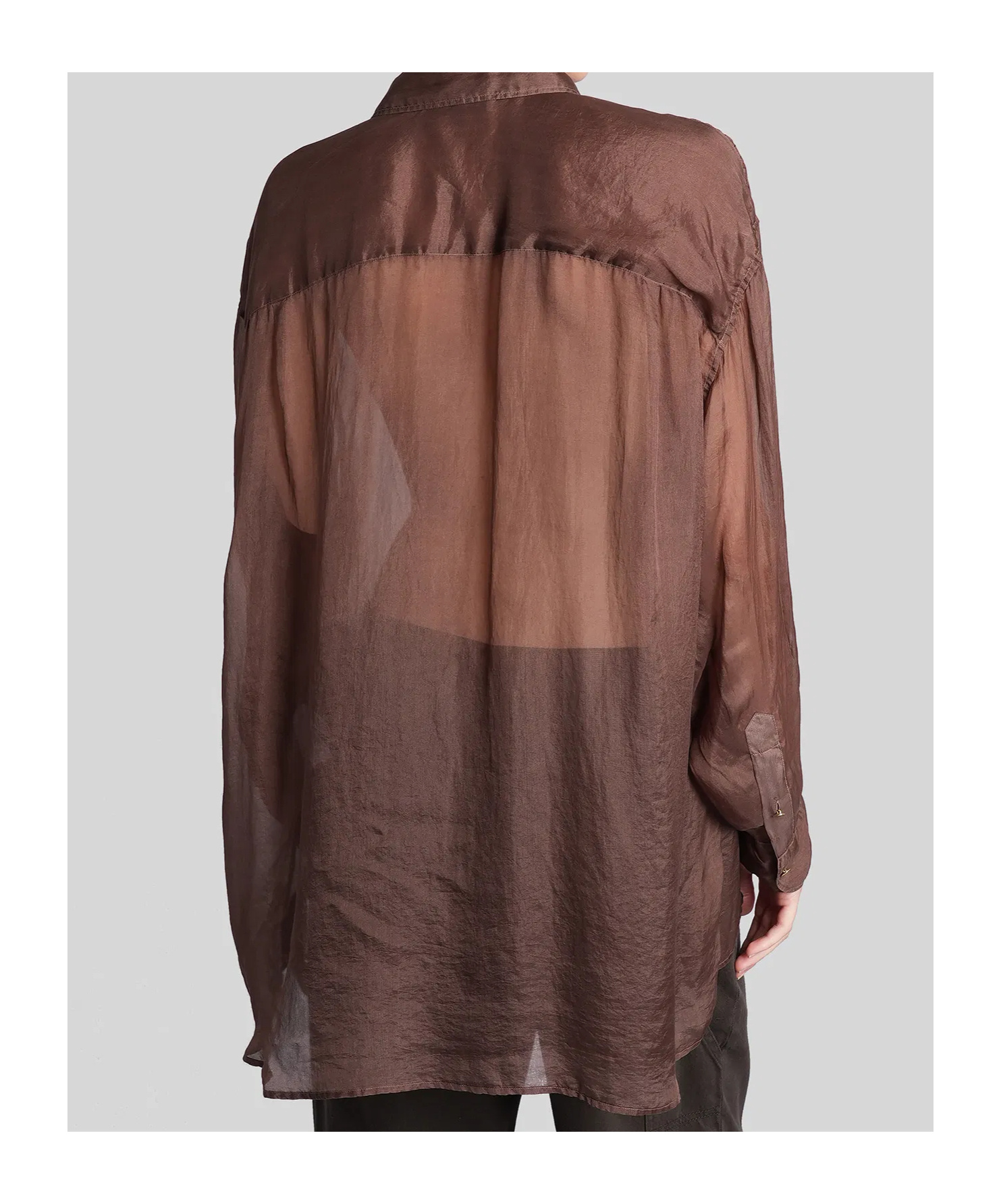 Darkpark Keanu - Silk Organza Shirt In Black