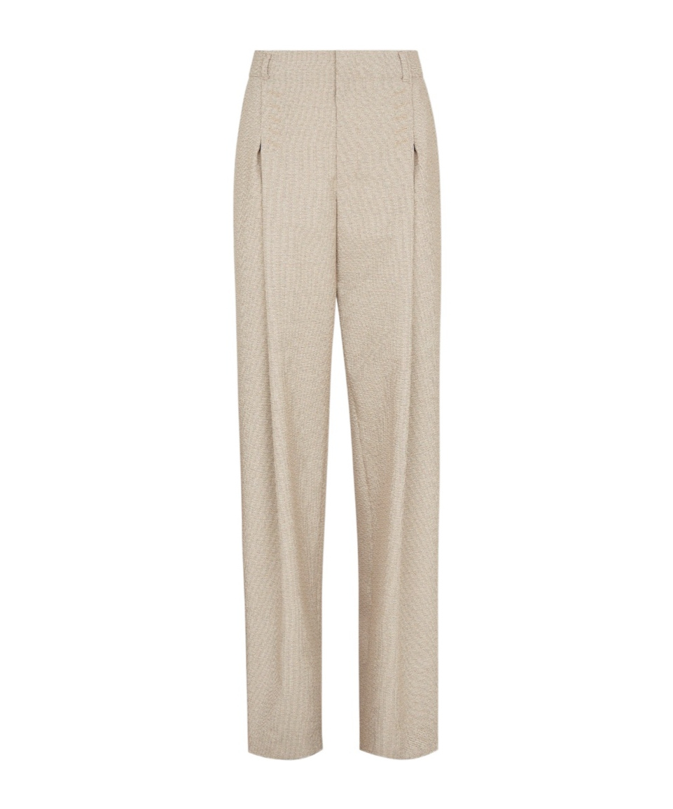 Fendi Wool-blend Cropped Trousers In Nude