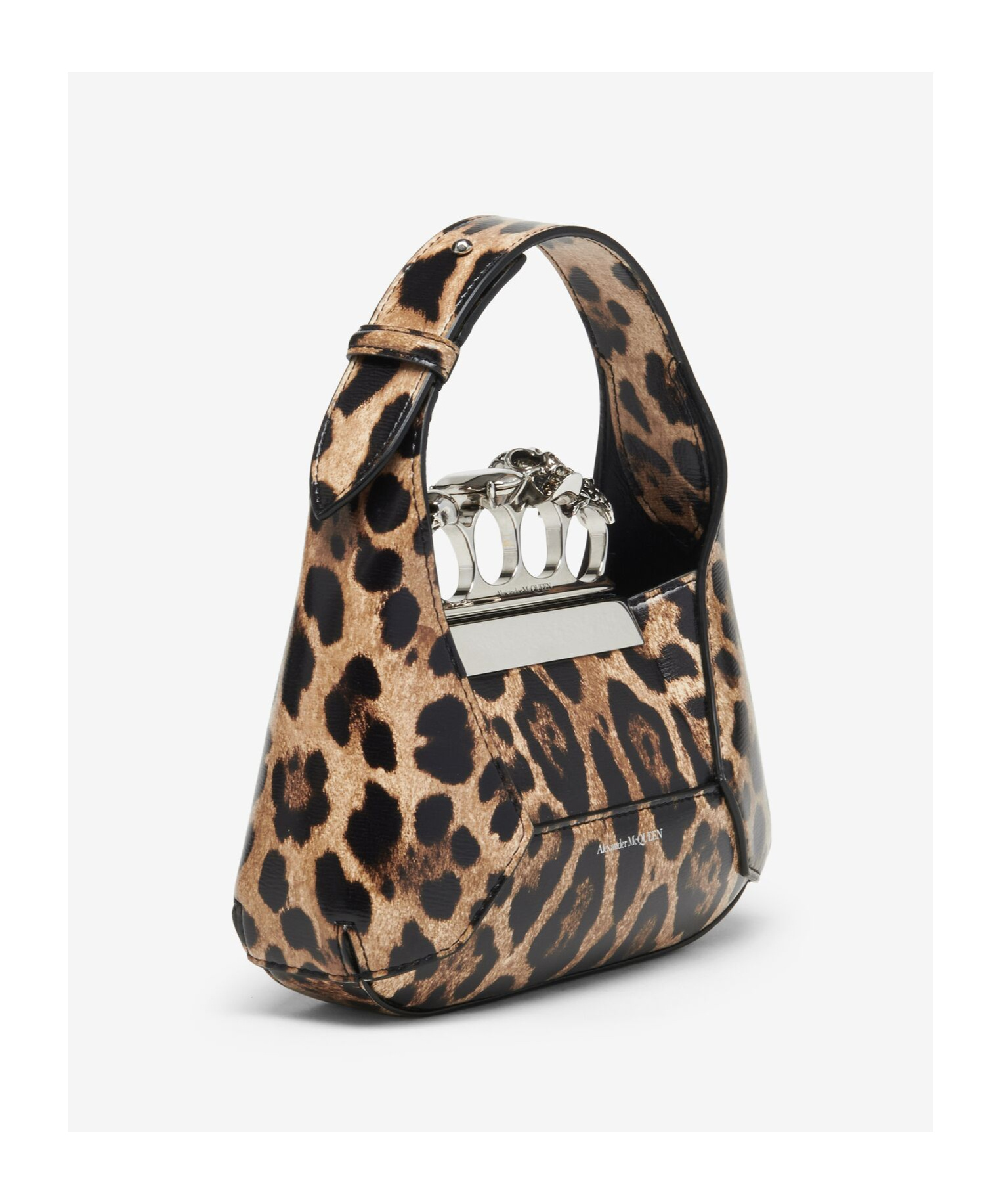 Alexander Mcqueen Mini Jewelled Hobo Bag In Black