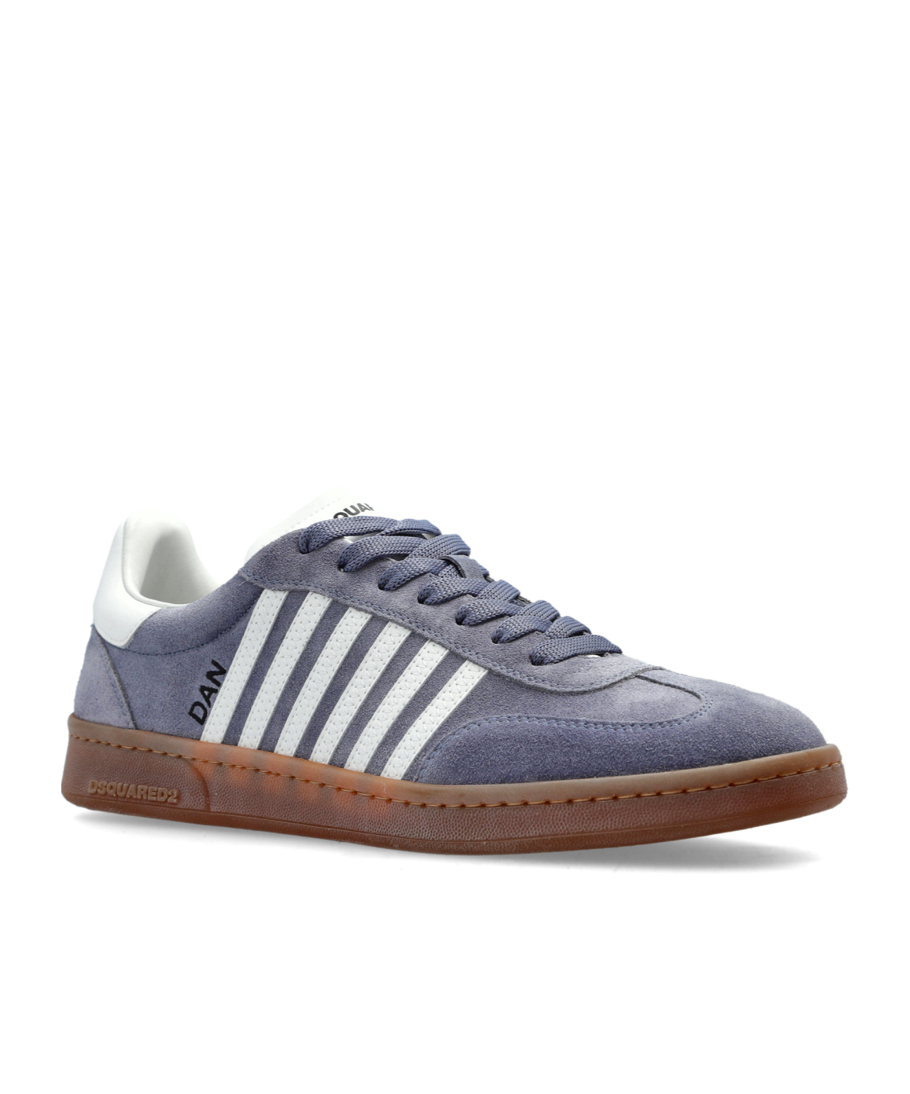 Dsquared2 Dsquared Powder Blue Suede Boxer Sneakers In Gray