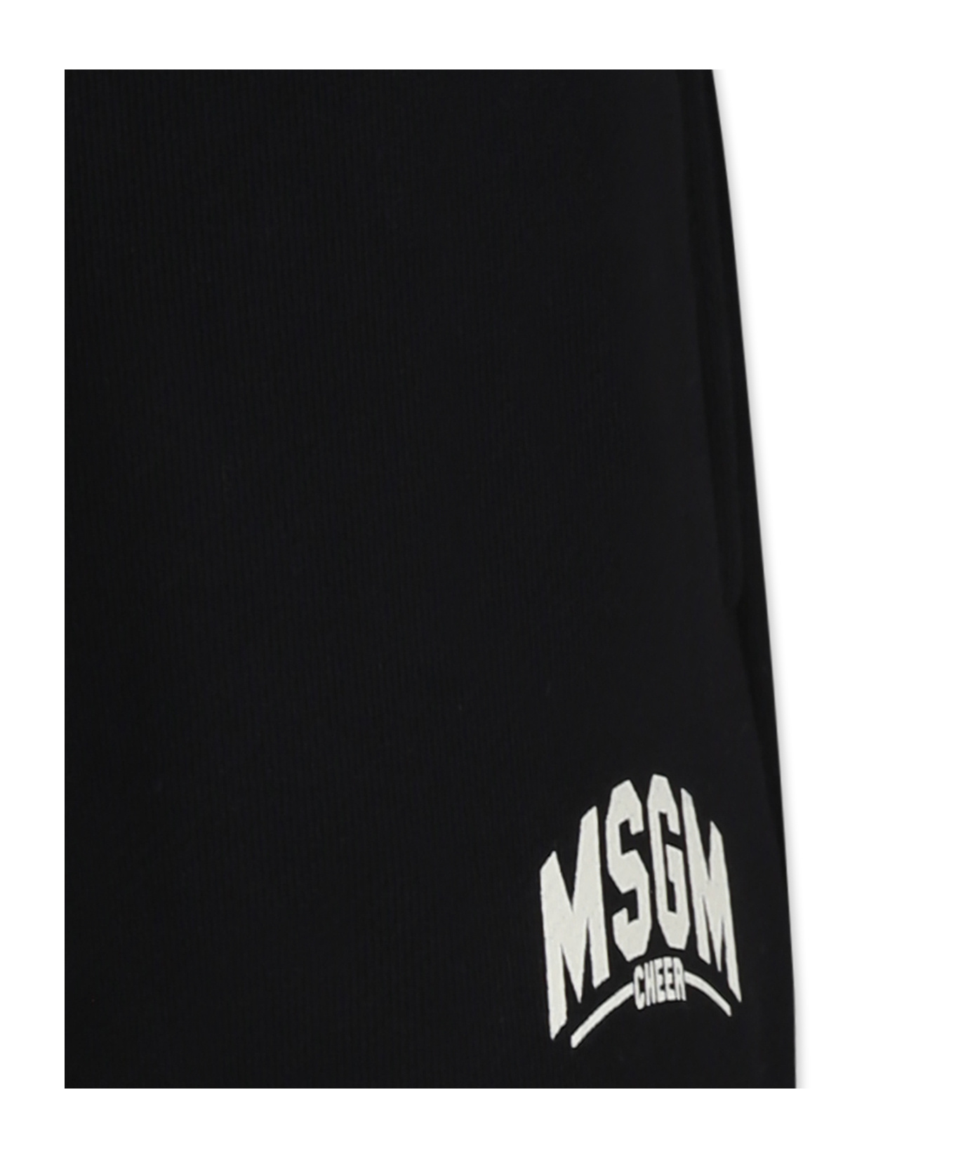 Msgm Logo-print Cotton Track Pants In Black