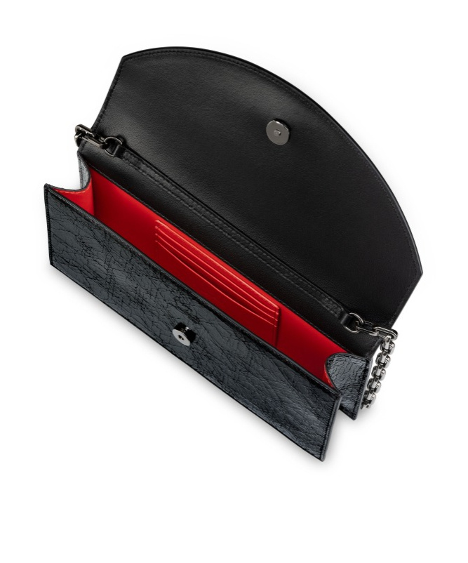 Christian Louboutin Loubi54 Chained Clutch Bag In Black