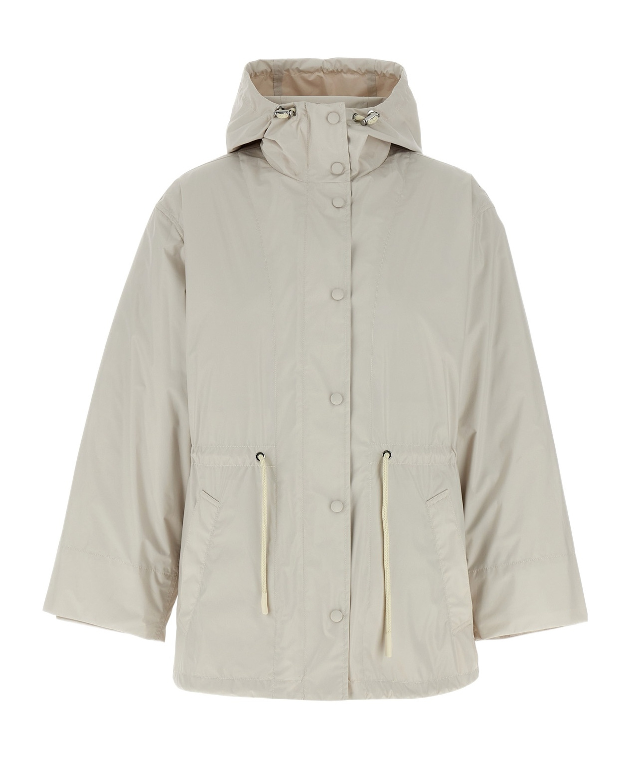 Shop Yves Salomon Two-in-one Hooded Parka Coat In White
