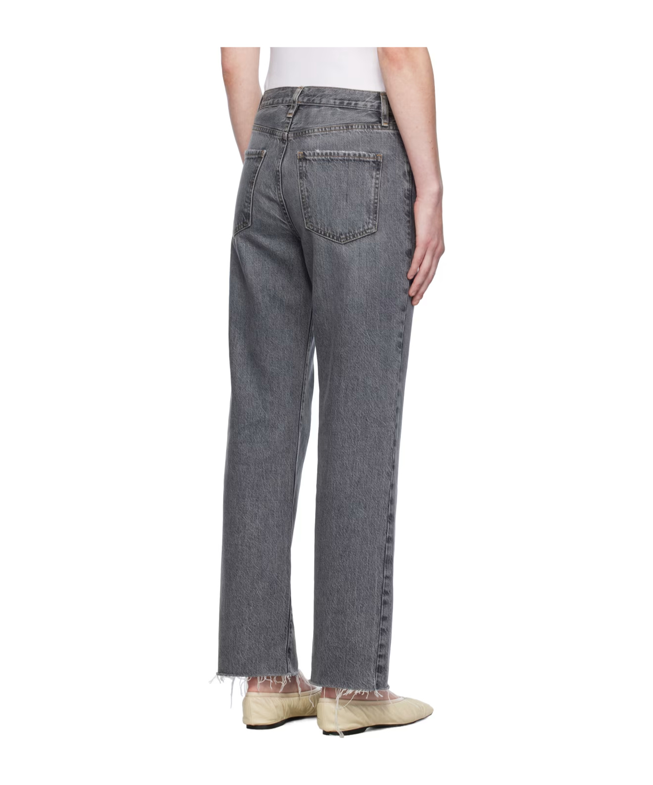 Frame Belt-loop Jeans In Black