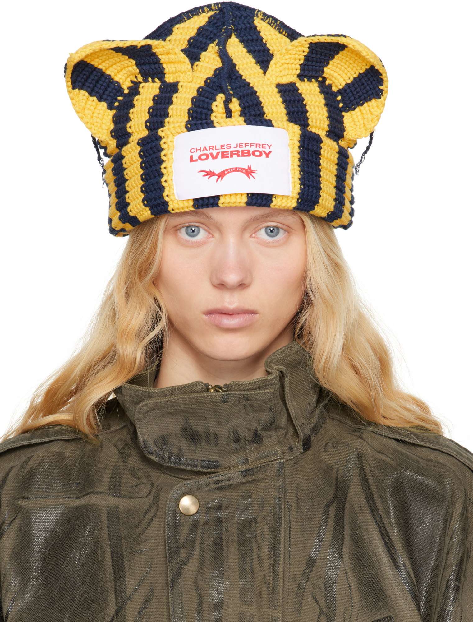 Charles Jeffrrey Loverboy Animal Design Beanie In Multicolor
