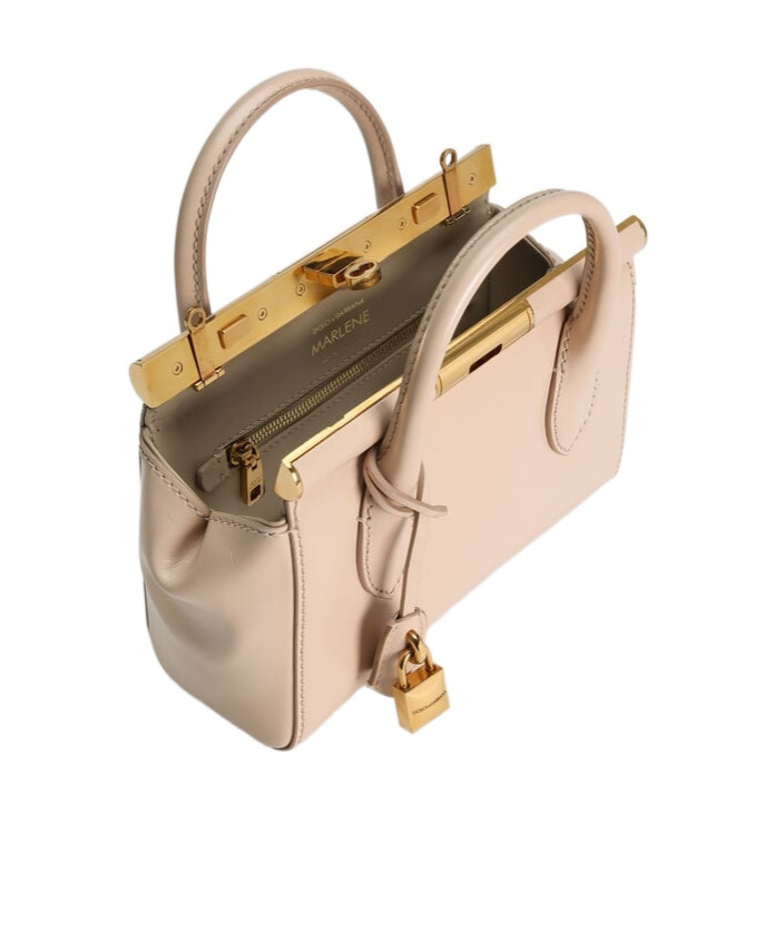 Dolce & Gabbana Leather Tote Bag In Nude
