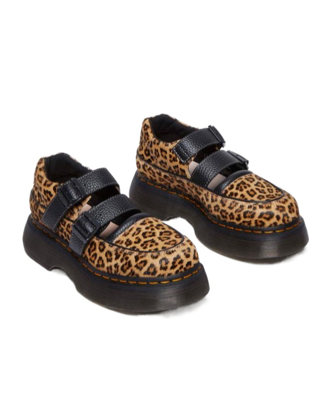 DR. MARTENS' BUZZ LEOPARD MARY JANE FLATS