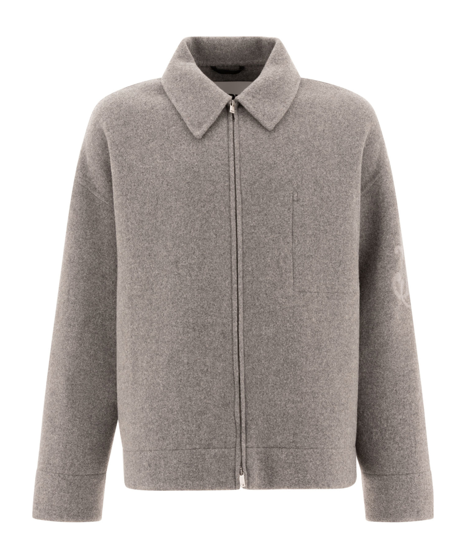 Jil Sander Relaxed Fit Wool Jacket For Men In Gray
