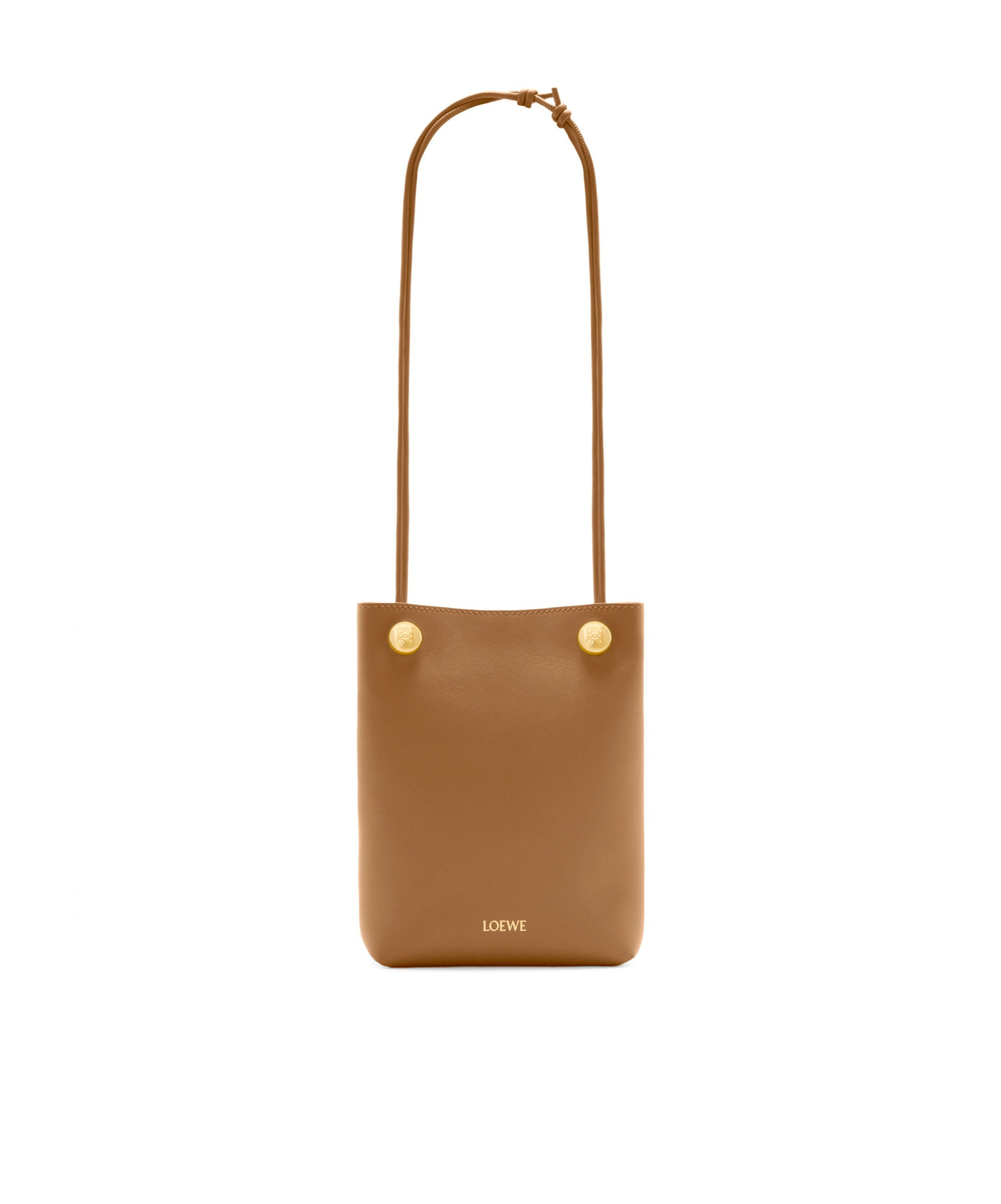 Loewe Mini Puzzle Leather Shoulder Bag In Brown