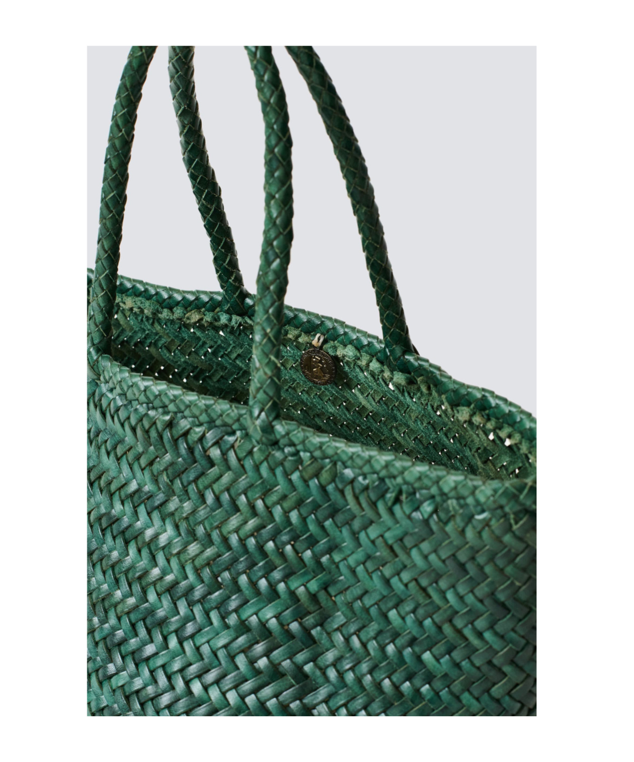Dragon Diffusion Grace Small Basket Bag In Green