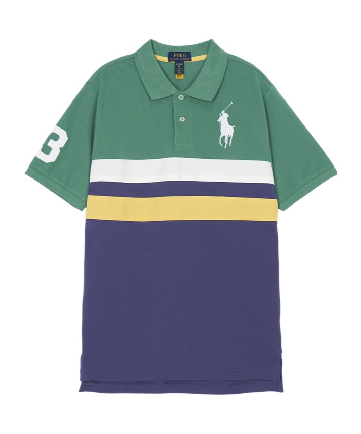 Polo Ralph Lauren Pony Color Block Mesh Polo Shirt In Multi