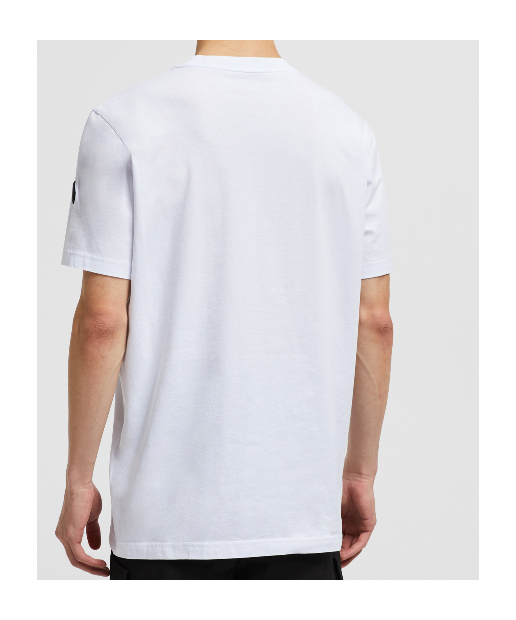 Moncler Open-necked Black Shirt In White