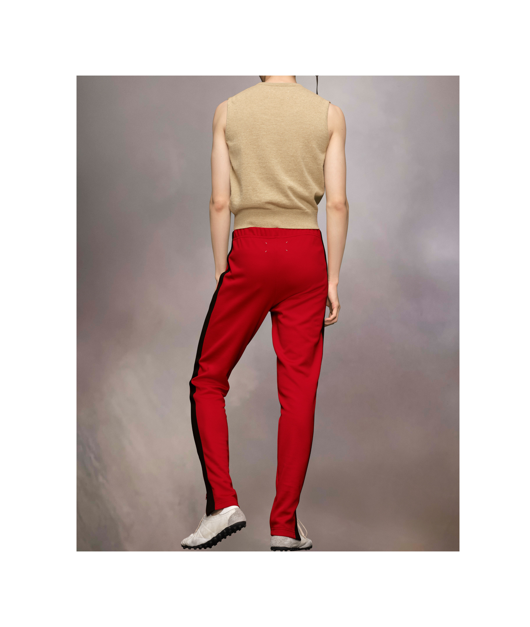 Maison Margiela Side-stripe Track Pants In Red