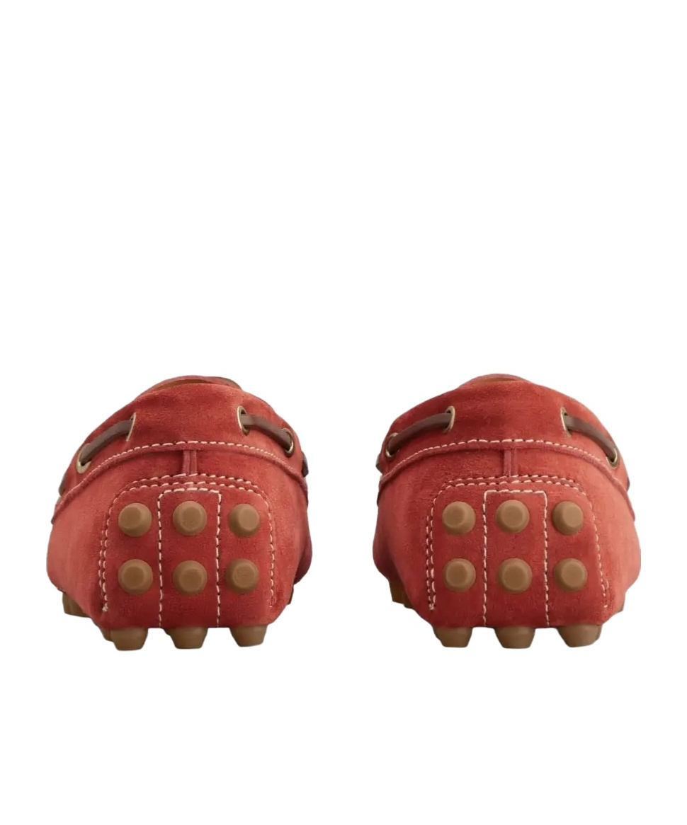 Tod's Round-head Flat Shoes In Red