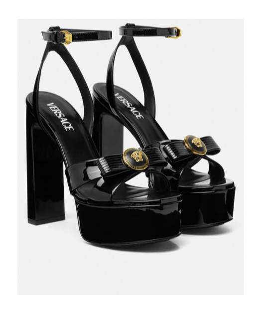 VERSACE 140MM GIANNI RIBBON SANDALS