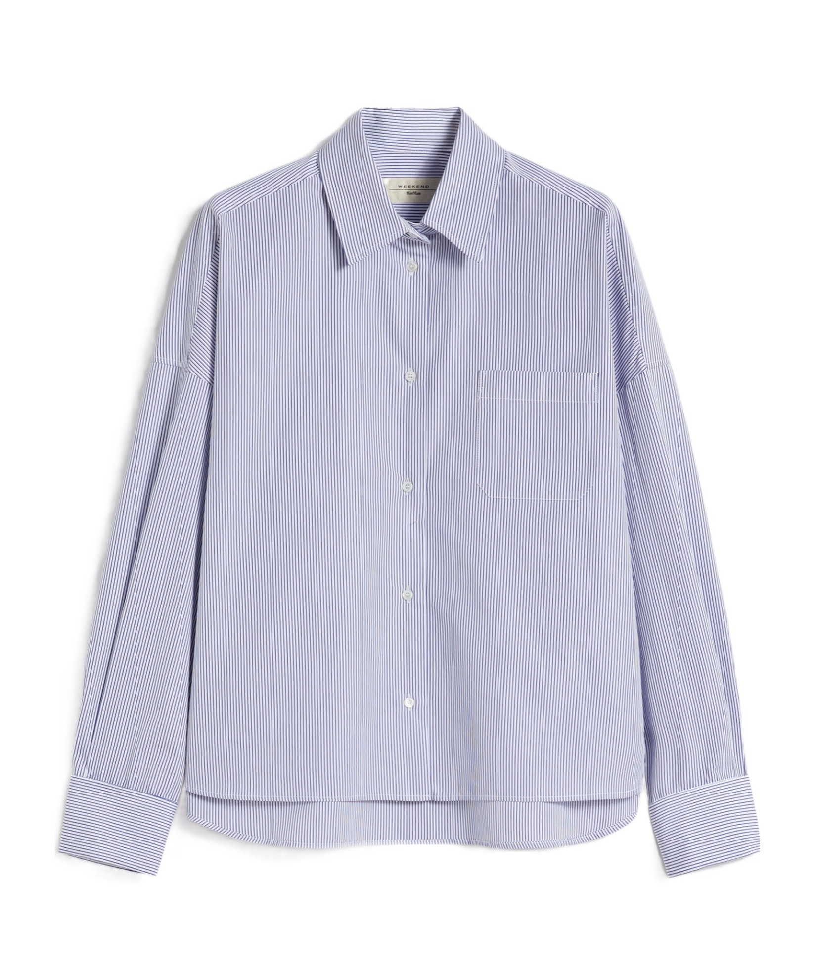 Weekend Max Mara Oversized Poplin Shirt In Blue