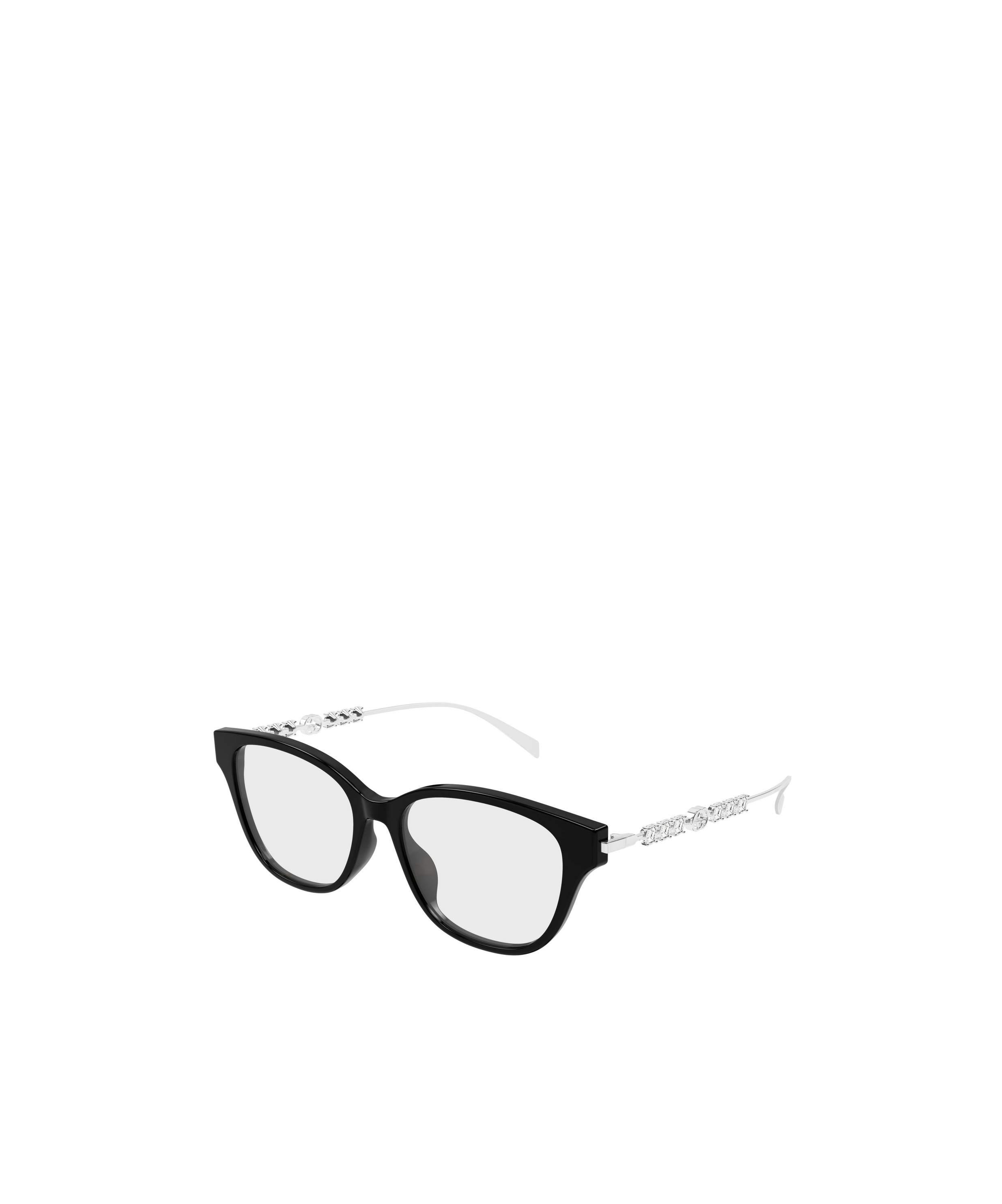 Gucci Eyewear Embellished Square Frame Glasses In Black