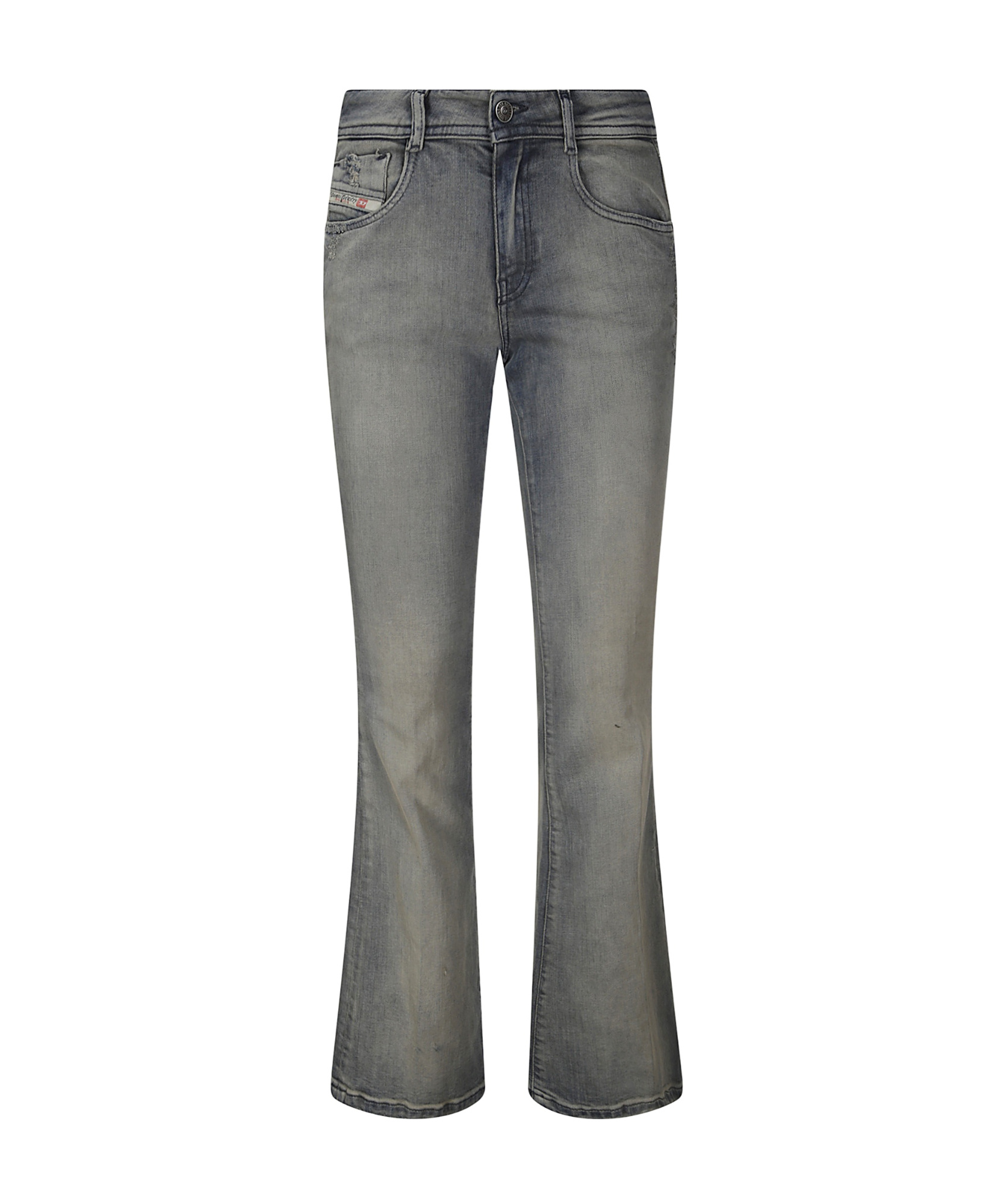 DIESEL EMBROIDERED DETAILING BOOTCUT JEANS