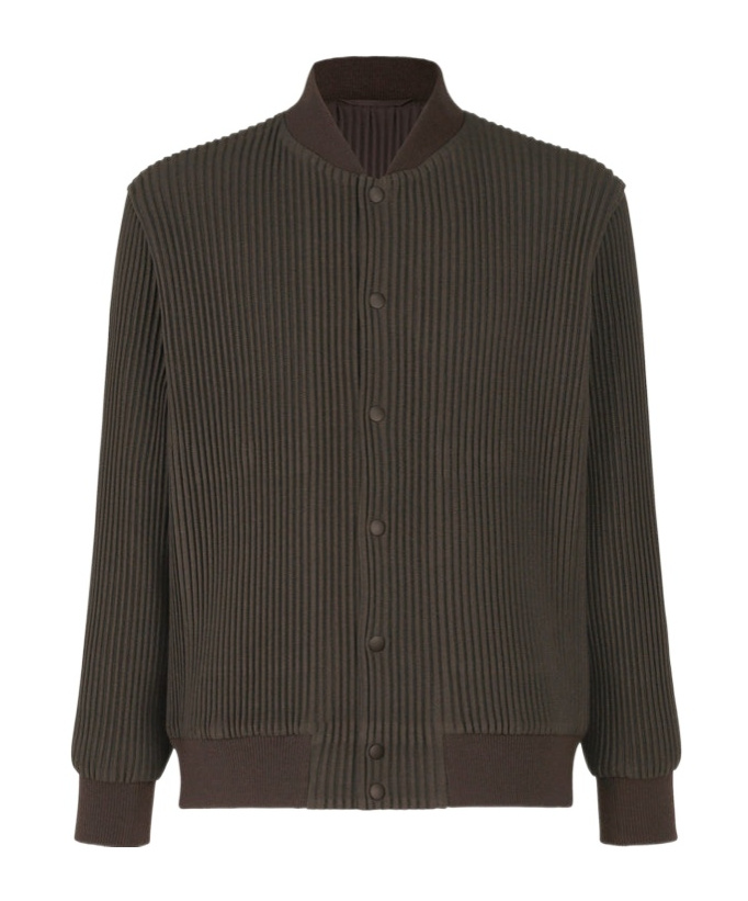 Issey Miyake Pleated Jacket In Black