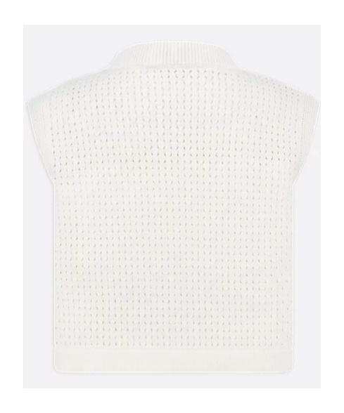 Shop Dior Kids' Sweater Vest In White