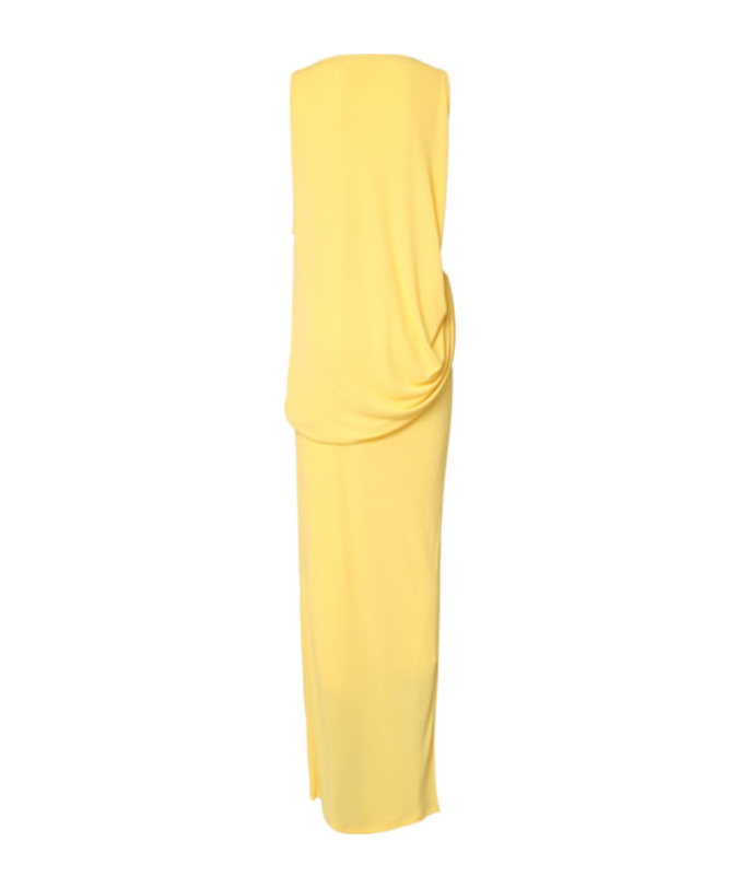 Jacquemus Draped Maxi Dress With Side Slit