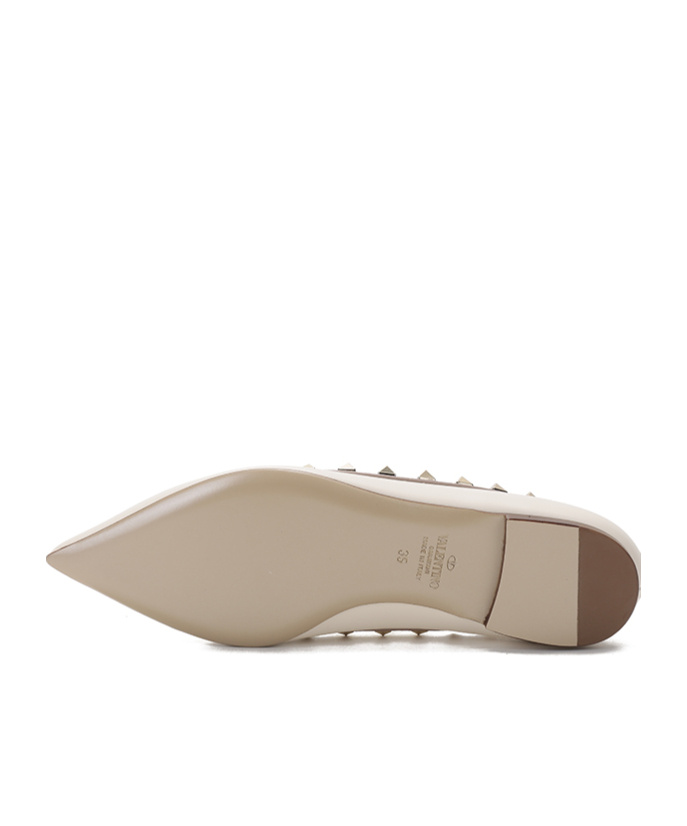 Valentino Rockstud Ballerinas In Nude