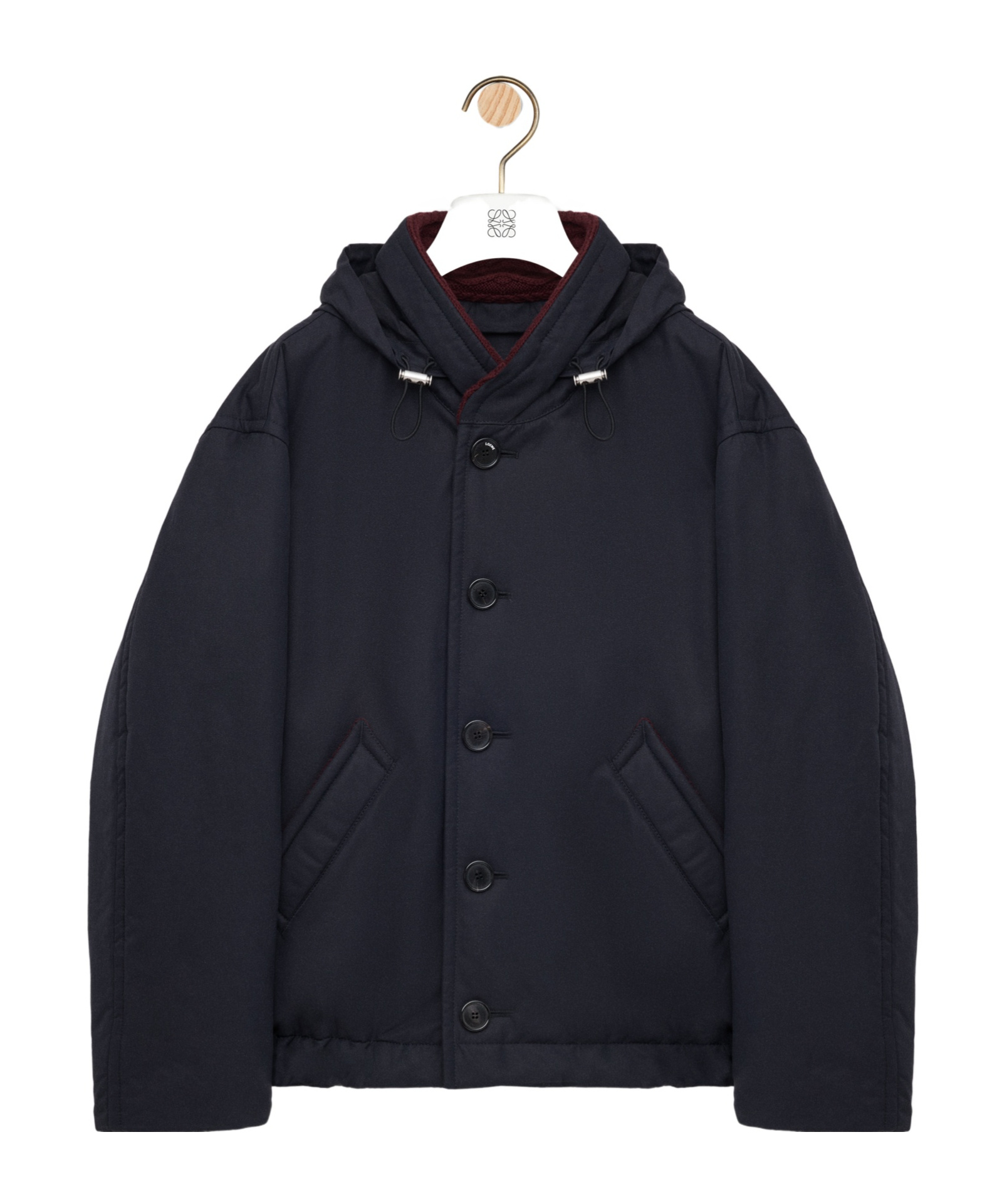 Loewe Padded Jacket In Technical Cotton In Blue